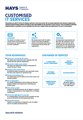 Fact sheet IT Services & Solutions Fact sheet IT Services & Solutions