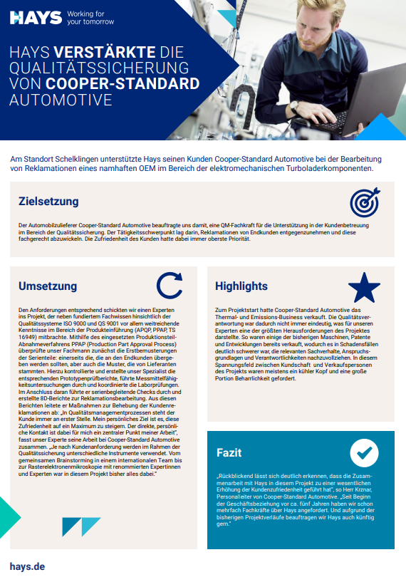 Success Story bei Cooper-Standard Automotive