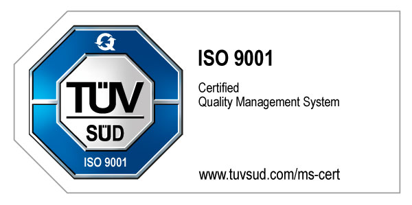 We are certified in accordance with DIN EN ISO 9001:2015