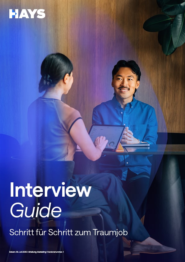 Titelbild eines Leitfadens zum Thema Interview